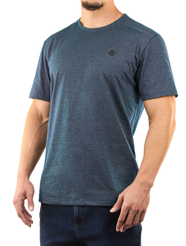 Camiseta Basic - Azul Mescla