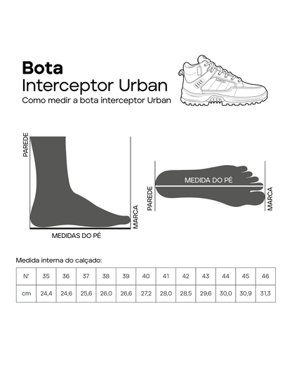 Bota Interceptor Urban - Preta